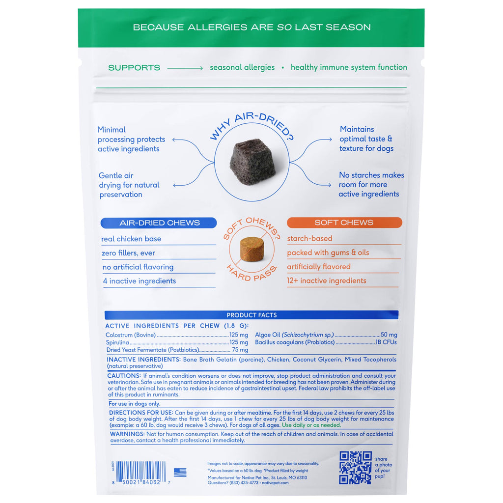 Allergy & Immune Chews, un suplemento para aliviar la alergia y la picazón