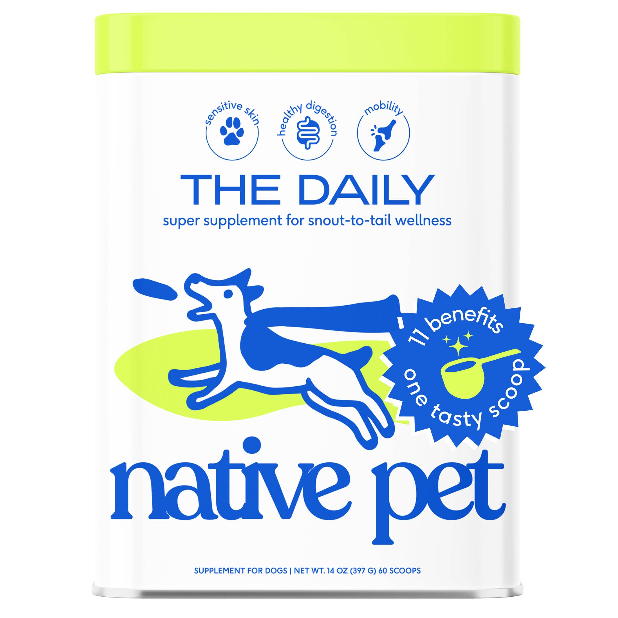 The Daily Powder Supplement, multivitamínicos 11 en 1 para perros