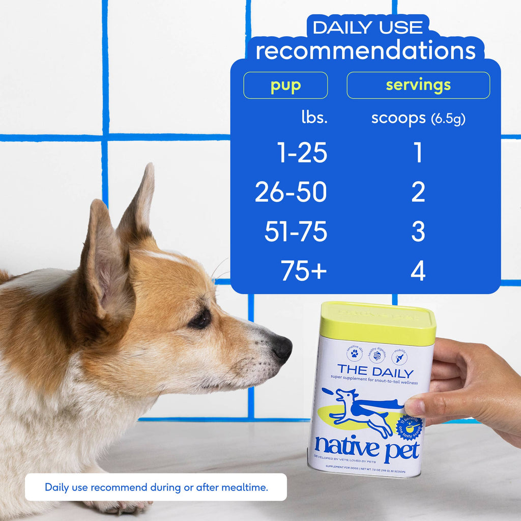 The Daily Powder Supplement, multivitamínicos 11 en 1 para perros