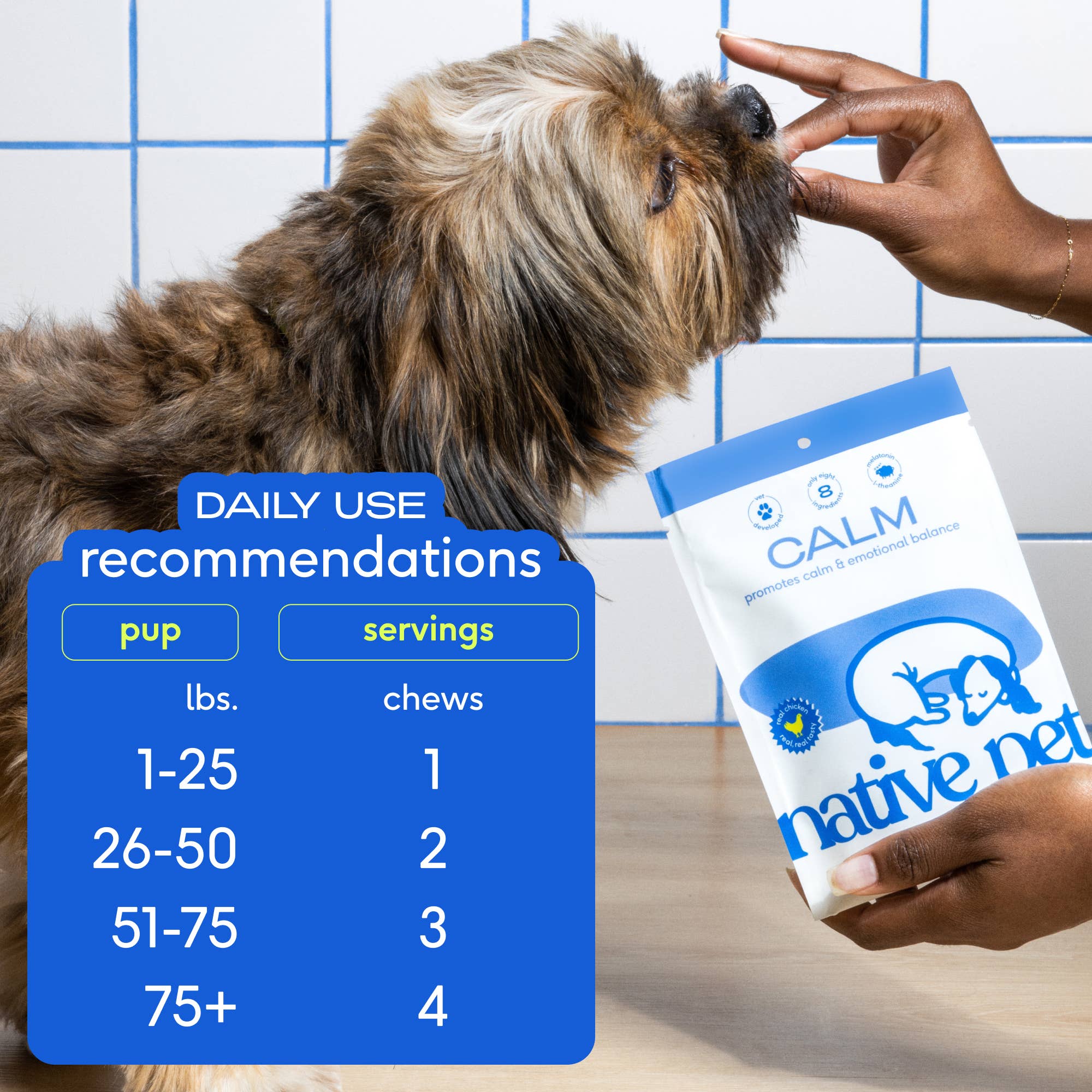 Suplemento calmante y de ansiedad Calm Chews para perros